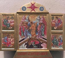 Триптих (Воскресение Господа нашего Иисуса Христа, 4 Евангелиста)